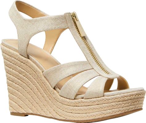 michael michael kors footwear berkley linen wedge gold|Amazon.com .